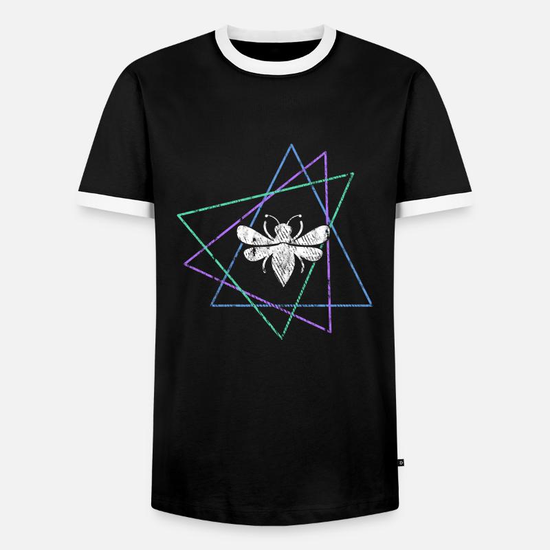Bee - Men's Ringer Shirt - black/white