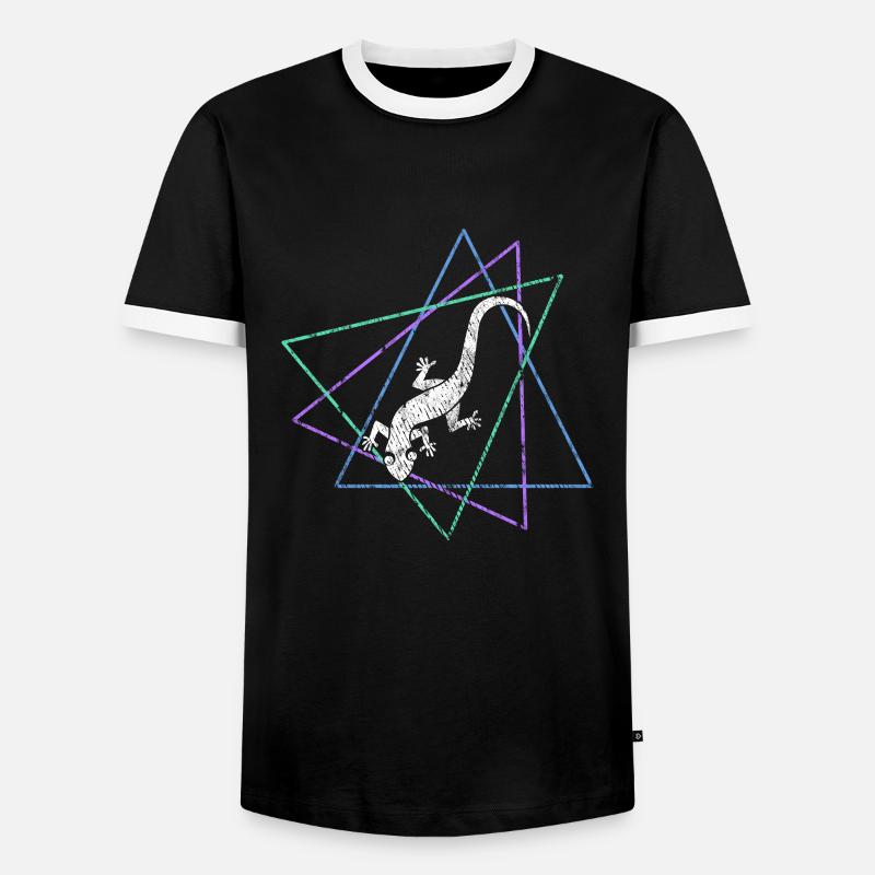 Lizard - Men's Ringer Shirt - black/white