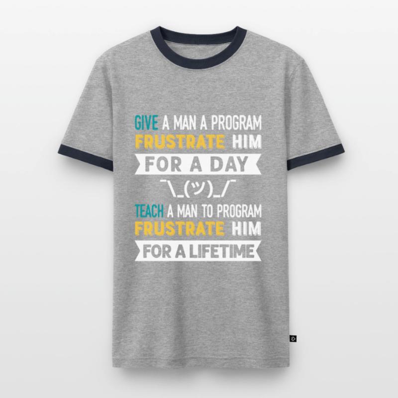 Programmer Humor Coding Jokes Developer Men's Ringer Shirt