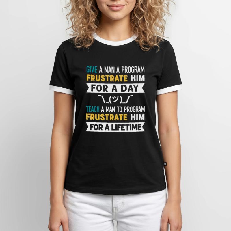 Programmierer Humor Coding Witze Entwickler Männer Kontrast-T-Shirt