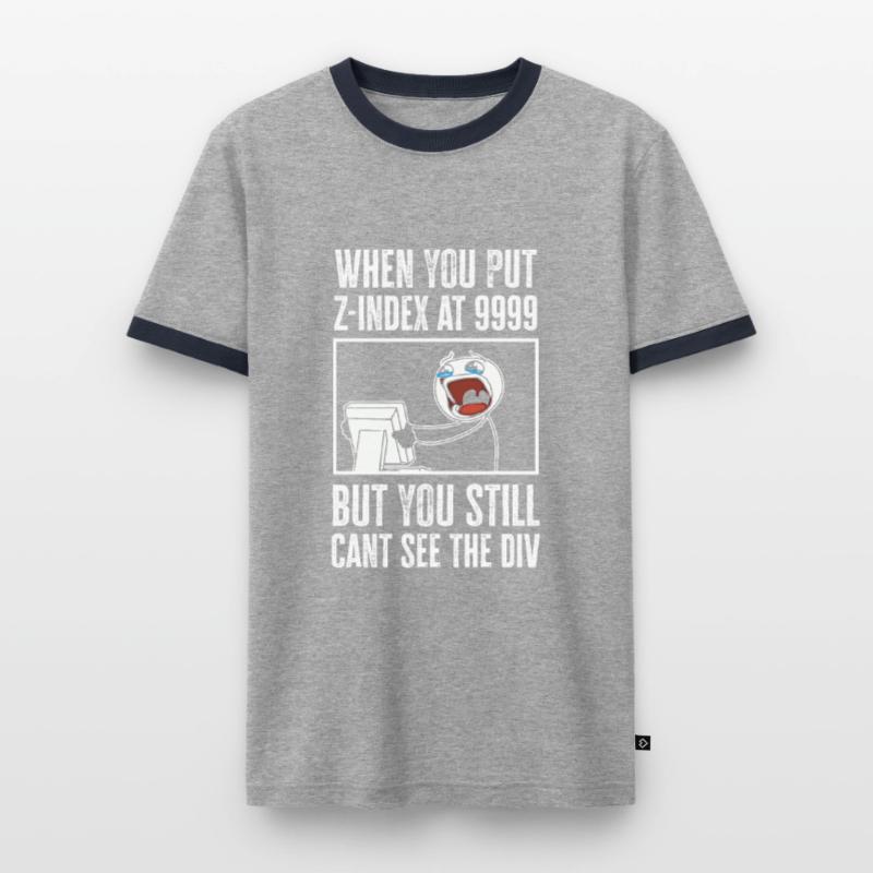 Programmer Humor Coding Jokes Developer Men's Ringer Shirt