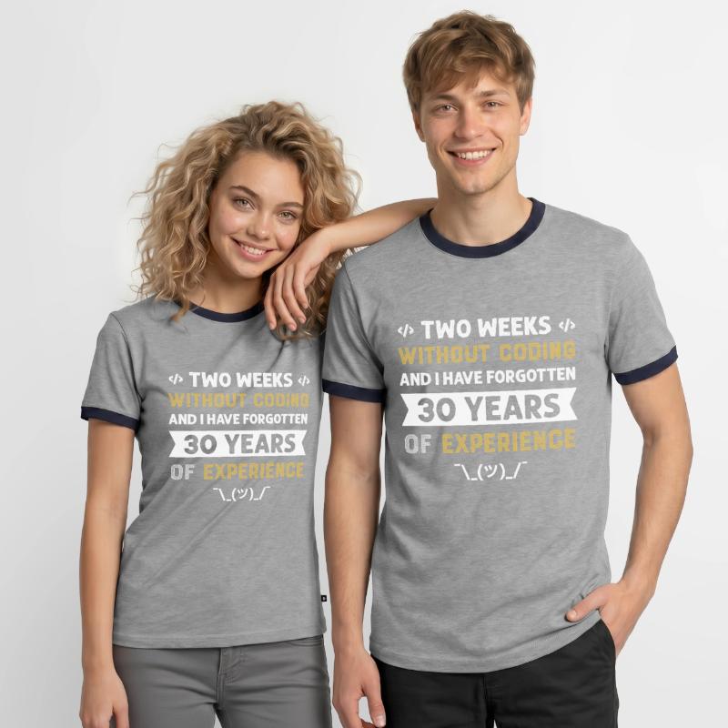 Programmer Humor Coding Jokes Developer Men's Ringer Shirt
