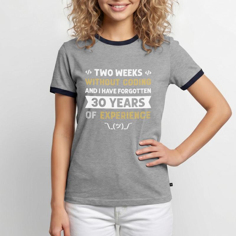 Programmer Humor Coding Jokes Developer Men's Ringer Shirt