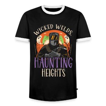 Evil Welds Ghostly Heights Soudeur Hal - T-shirt contrasté Homme - noir/blanc - Devant - AI Model Female 172 light (172cm) & AI Model Male 178 light (178cm)
