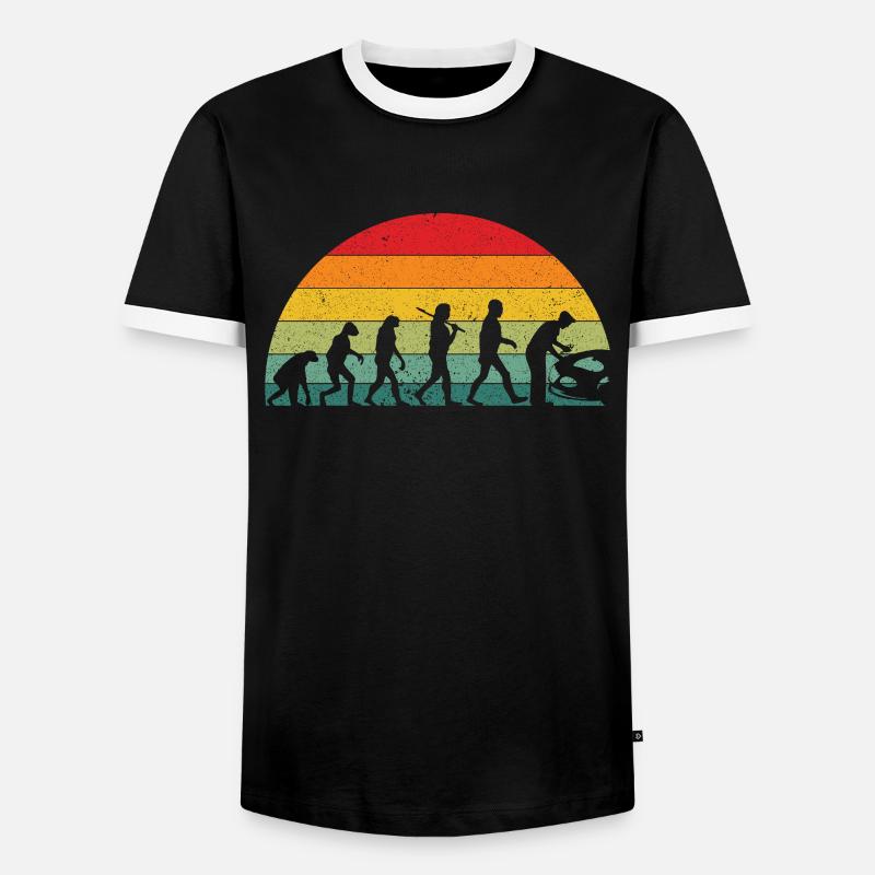 Retro Evolution Mechaniker - Mechatroniker - Männer Kontrast-T-Shirt - Schwarz/Weiß