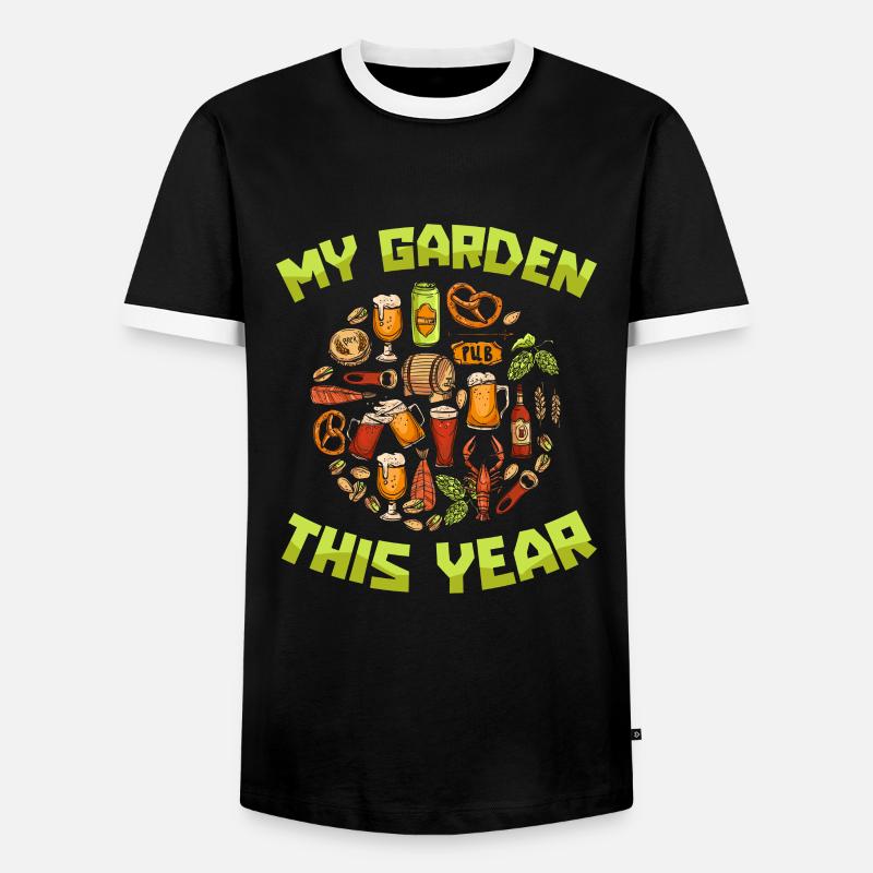 Hobbygärtner Garten Gartenbier - Männer Kontrast-T-Shirt - Schwarz/Weiß