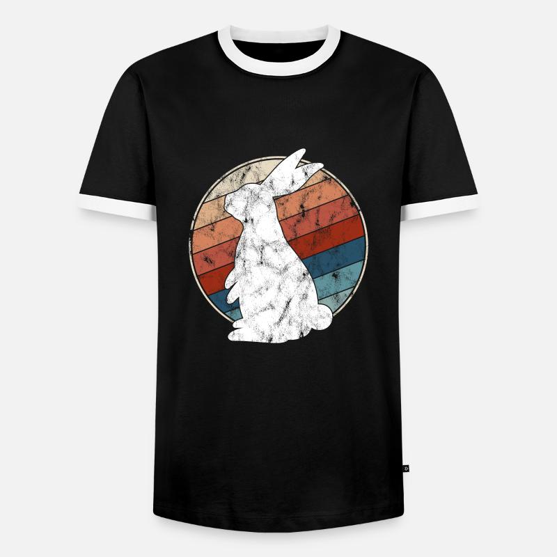 Rabbit Retro - Men's Ringer Shirt - black/white