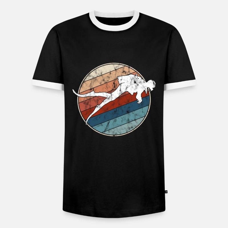 Tauchen Retro - Männer Kontrast-T-Shirt - Schwarz/Weiß
