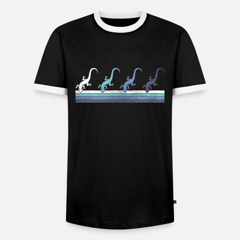 Lizard - Men's Ringer Shirt - black/white