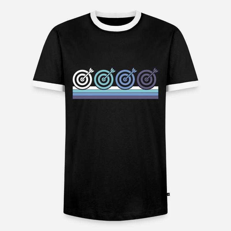 Darts - Men's Ringer Shirt - black/white
