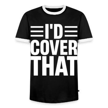 Lustiger Versicherungsmakler - Männer Kontrast-T-Shirt - Schwarz/Weiß - Vorne - AI Model Female 172 light (172cm) & AI Model Male 178 light (178cm)