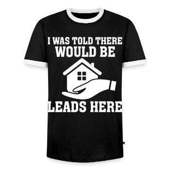 Lustiger Versicherungsmakler - Männer Kontrast-T-Shirt - Schwarz/Weiß - Vorne - AI Model Female 172 light (172cm) & AI Model Male 178 light (178cm)