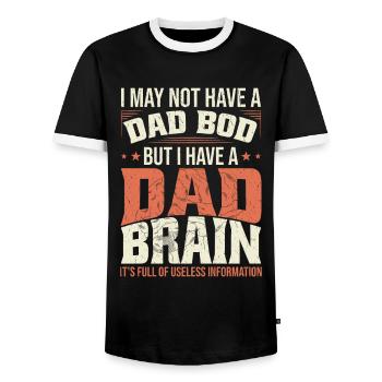 Je n’ai peut-être pas de papa Bod - T-shirt contrasté Homme - noir/blanc - Devant - AI Model Female 172 light (172cm) & AI Model Male 178 light (178cm)