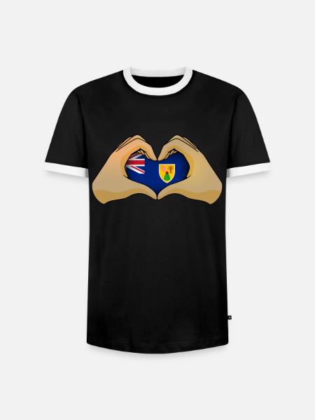 Turks and Caicos Islands - Men's Ringer Shirt - black/white