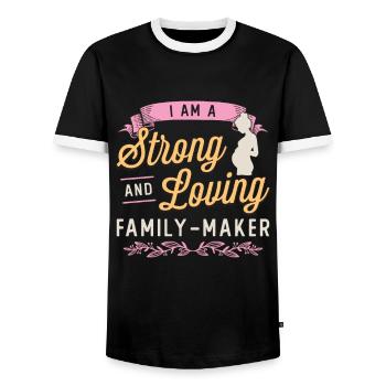 Surrogacy I Am A Strong And Loving IVF Awareness - Männer Kontrast-T-Shirt - Schwarz/Weiß - Vorne - AI Model Female 172 light (172cm) & AI Model Male 178 light (178cm)
