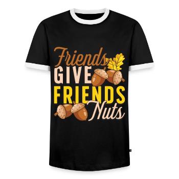 Surrogacy Friends Give Friends Nuts Surrogate Mama - Männer Kontrast-T-Shirt - Schwarz/Weiß - Vorne - AI Model Female 172 light (172cm) & AI Model Male 178 light (178cm)