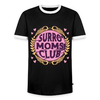 Surrogacy Surro Moms Club Surrogate Mama Pregnancy - Männer Kontrast-T-Shirt - Schwarz/Weiß - Vorne - AI Model Female 172 light (172cm) & AI Model Male 178 light (178cm)
