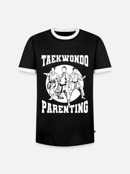 Taekwondo Taekwondo Vater - Männer Kontrast-T-Shirt - Schwarz/Weiß