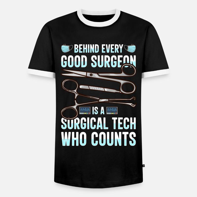 Scrub Tech Technicien chirurgical Technologue chirurgical - T-shirt contrasté Homme - noir/blanc