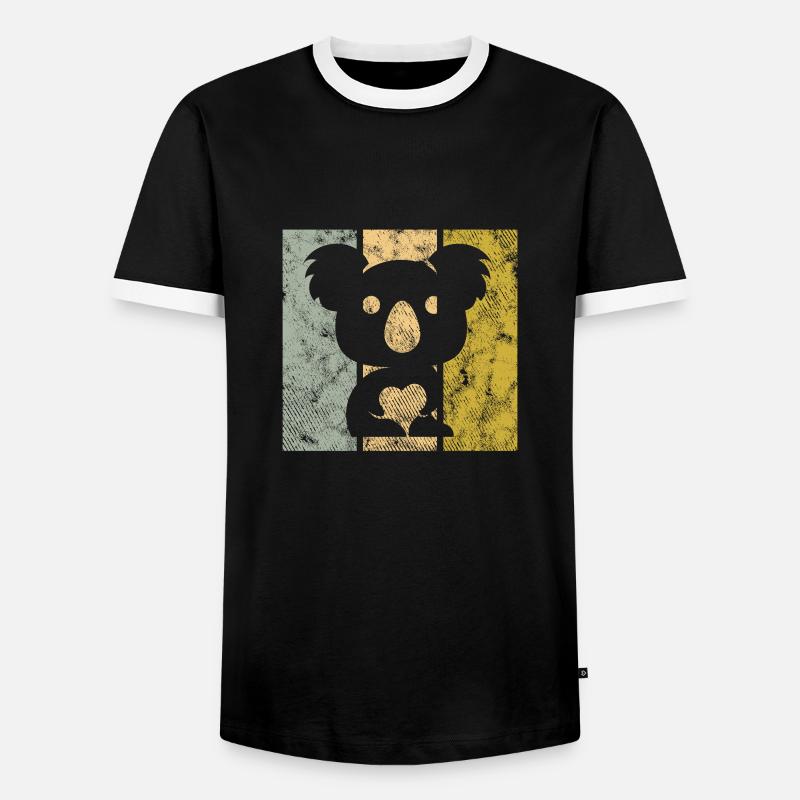 Koala - Männer Kontrast-T-Shirt - Schwarz/Weiß