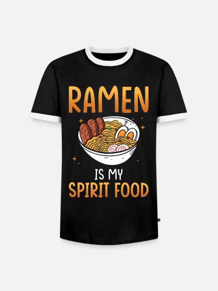 Ramen ist meine Leibspeise - Männer Kontrast-T-Shirt - Schwarz/Weiß