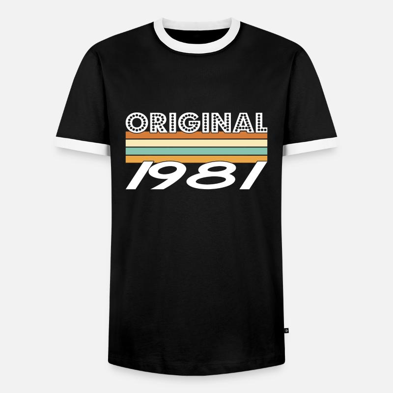 Original 1981 - Männer Kontrast-T-Shirt - Schwarz/Weiß