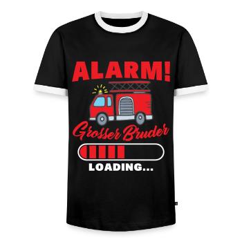 Ich Werde Großer Bruder Fuchs Brüder Geschenk - Männer Kontrast-T-Shirt - Schwarz/Weiß - Vorne - AI Model Female 172 light (172cm) & AI Model Male 178 light (178cm)