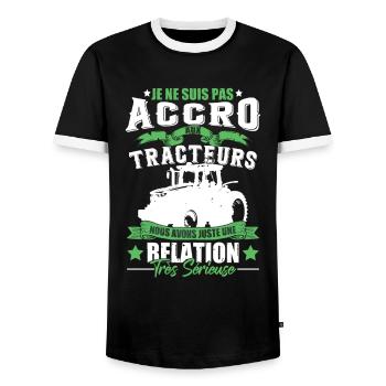 Cadeaux Pour Tracteurs & Agriculteurs - T-shirt contrasté Homme - noir/blanc - Devant - AI Model Female 172 light (172cm) & AI Model Male 178 light (178cm)