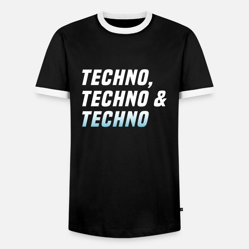 Techno Techno Techno - Men's Ringer Shirt - black/white