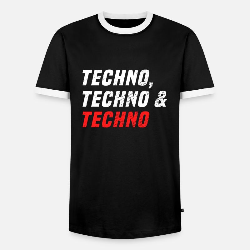 Techno Techno Techno - T-shirt contrasté Homme - noir/blanc