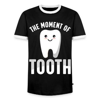 Funny Dental Lab Technician Dentist - Men's Ringer Shirt - black/white - Front - AI Model Female 172 light (172cm) & AI Model Male 178 light (178cm)