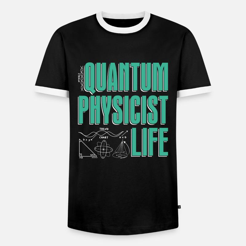 Physik Phyiker Berechnungen Quantenphysik - Männer Kontrast-T-Shirt - Schwarz/Weiß