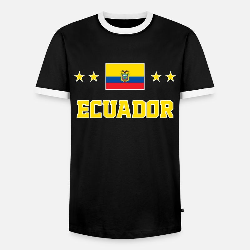Ecuador - Männer Kontrast-T-Shirt - Schwarz/Weiß