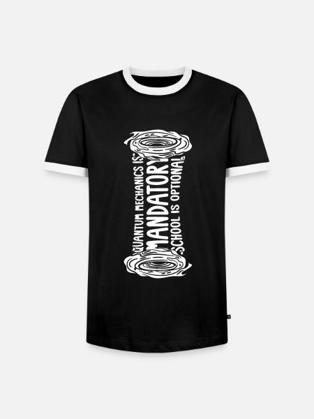 Physique Phyker Physique quantique obligatoire - T-shirt contrasté Homme - noir/blanc