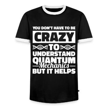 Physique Physiciens Physique quantique - T-shirt contrasté Homme - noir/blanc - Devant - AI Model Female 172 light (172cm) & AI Model Male 178 light (178cm)