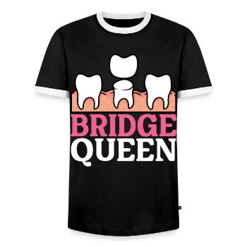 Drôle de technicien de laboratoire dentaire Dentiste - T-shirt contrasté Homme - noir/blanc - Devant - AI Model Female 172 light (172cm) & AI Model Male 178 light (178cm)