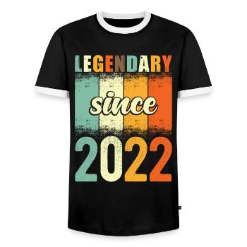 Légendaire depuis 2022 Retro Vintage Anniversaire - T-shirt contrasté Homme - noir/blanc - Devant - AI Model Female 172 light (172cm) & AI Model Male 178 light (178cm)
