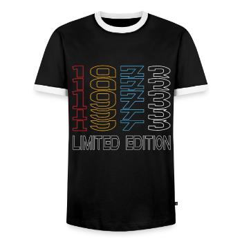 Edition Limitée 1973 Anniversaire 1973 Vintage Rétro - T-shirt contrasté Homme - noir/blanc - Devant - AI Model Female 172 light (172cm) & AI Model Male 178 light (178cm)