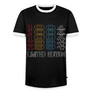 Limited Edition 1994 Birthday 1994 Vintage Retro - Men's Ringer Shirt - black/white - Front - AI Model Female 172 light (172cm) & AI Model Male 178 light (178cm)