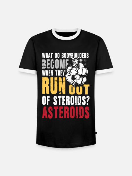 Bodybuilders Asteroids - Männer Kontrast-T-Shirt - Schwarz/Weiß