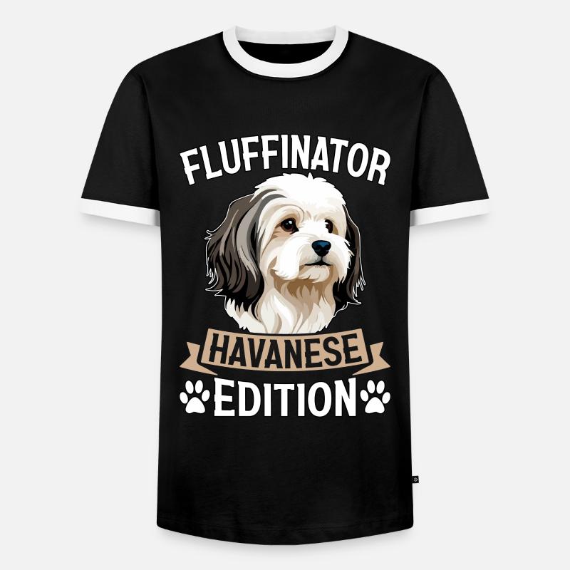 Fluffinator Havanese Edition - Men's Ringer Shirt - black/white