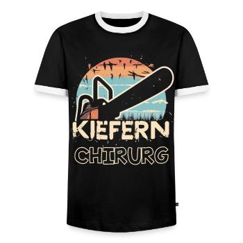 Kiefernchirurg - Männer Kontrast-T-Shirt - Schwarz/Weiß - Vorne - AI Model Female 172 light (172cm) & AI Model Male 178 light (178cm)