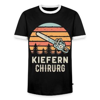 Kiefernchirurg - Männer Kontrast-T-Shirt - Schwarz/Weiß - Vorne - AI Model Female 172 light (172cm) & AI Model Male 178 light (178cm)