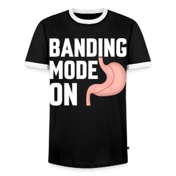 Lustige Magenbypass-Operation Bariatrie - Männer Kontrast-T-Shirt - Schwarz/Weiß - Vorne - AI Model Female 172 light (172cm) & AI Model Male 178 light (178cm)