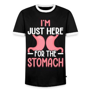 Lustige Magenbypass-Operation Bariatrie - Männer Kontrast-T-Shirt - Schwarz/Weiß - Vorne - AI Model Female 172 light (172cm) & AI Model Male 178 light (178cm)