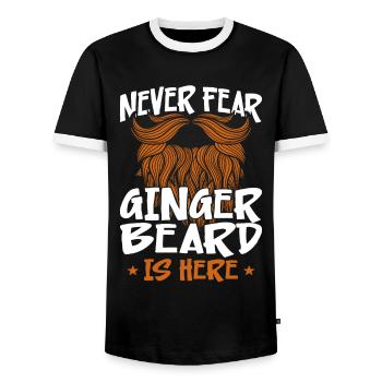 Beard Lover Bearded Man Ginger - Männer Kontrast-T-Shirt - Schwarz/Weiß - Vorne - AI Model Female 172 light (172cm) & AI Model Male 178 light (178cm)