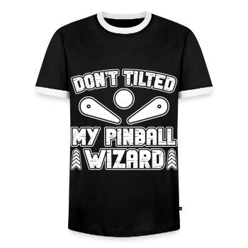 Don`t Tilted My Pinball Wizard Player GIft Idea - Männer Kontrast-T-Shirt - Schwarz/Weiß - Vorne - AI Model Female 172 light (172cm) & AI Model Male 178 light (178cm)