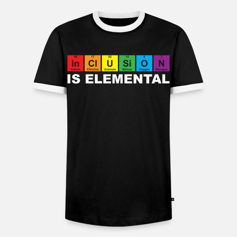 Elementary inclusion - Men's Ringer Shirt - black/white