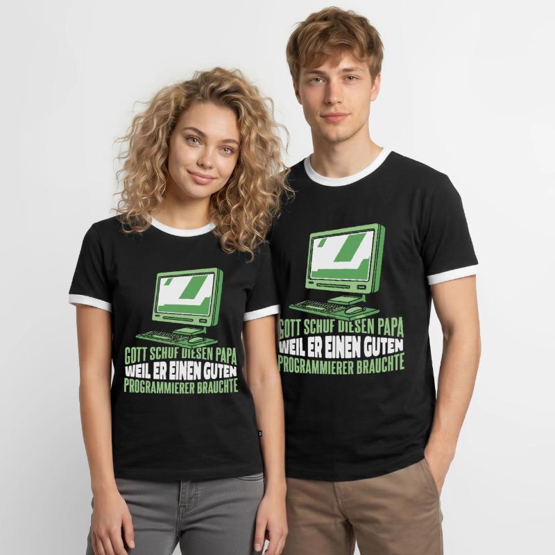 Entwickler Coder Programmierer Männer Kontrast-T-Shirt