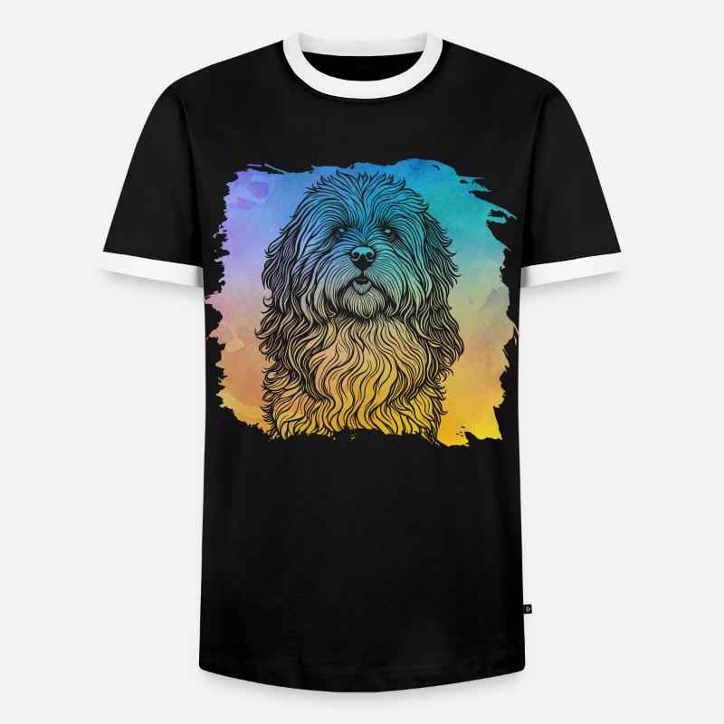 Havanese Retro - Men's Ringer Shirt - black/white